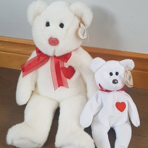 Ty Beanie Baby/Buddy Duo - Valentino Bear